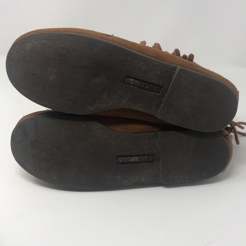 Minnetonka sz 2 low shoe boot leather moccasins - Picture 4 of 10